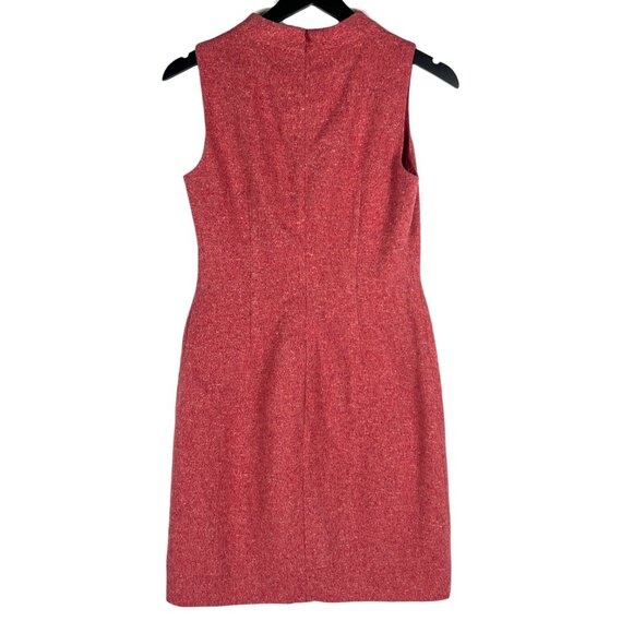 Hobbs London Sleeveless Wool Silk Blend Tweed Shift Dress in Red Size UK 8 US 4 - Picture 10 of 10